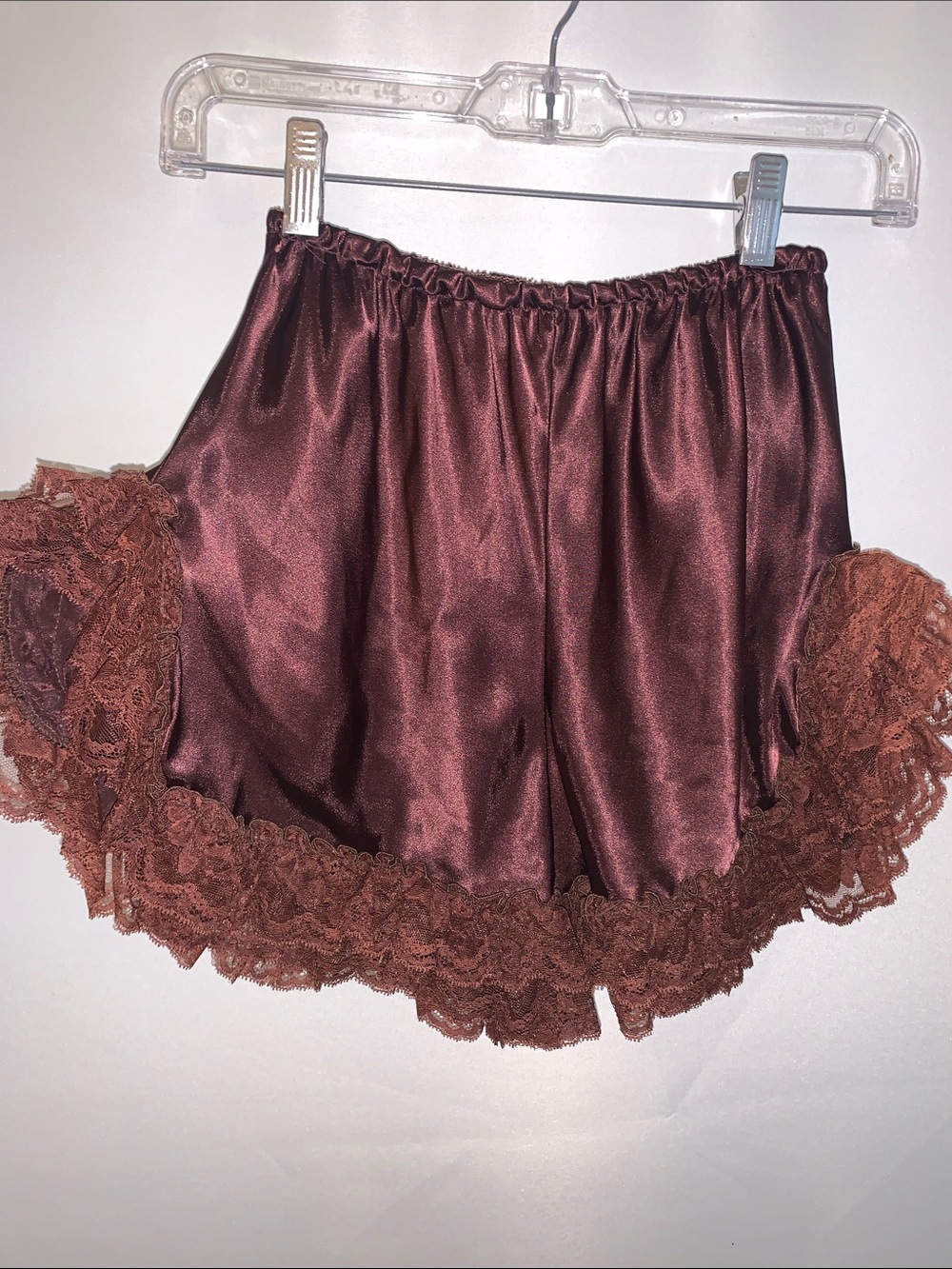 Trashy Lingerie satin top shorts custom made S burlesque